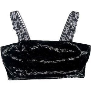 PINK velvet sports bra